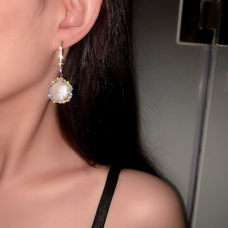 Stud Round Pearl Earrings